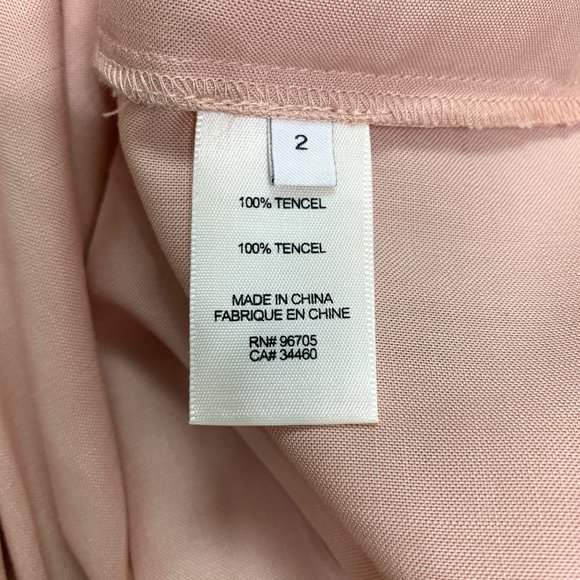 REBECCA TAYLOR Drawstring Blouse in Blush Sz 2 - Picture 8 of 9